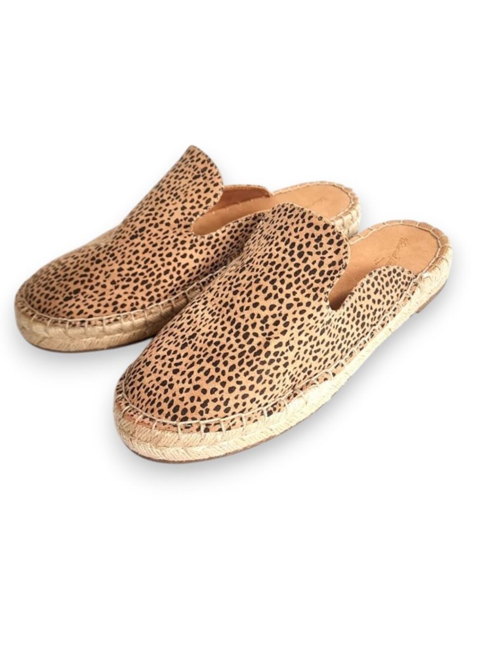 Universal Thread Clara Leopard Espadrille Mule Loafers Tan Size 6.5